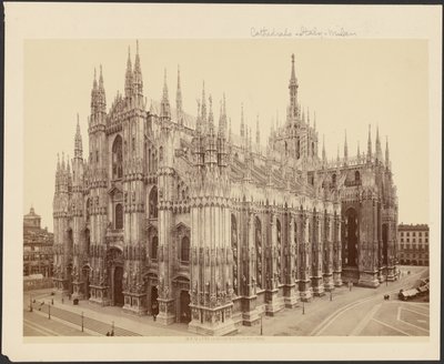 Milaan, De kathedraal vanaf het Koninklijk Paleis door Unknown artist