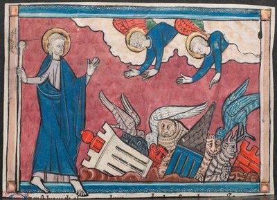 Miniatuur uit een Manuscript van de Apocalyps: De Val van Babylon door Unknown artist