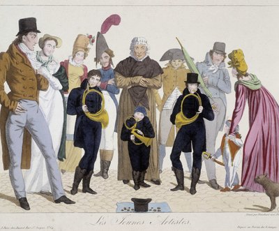 Muzikanten op straat: jonge artiesten (hoorn) - Carnavalet door Unknown artist