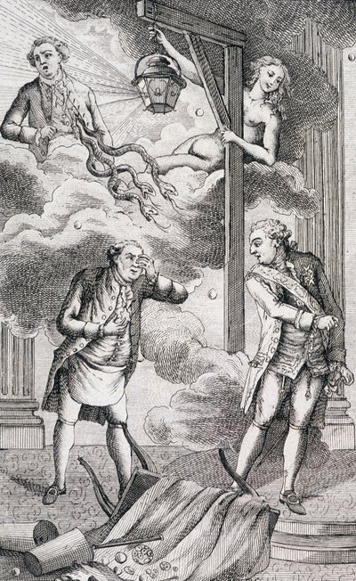 Necker beoordeeld door het tribunaal van de lantaarn - in Supplement à la vie privée et ministère de M. Necker, Directeur général des Finances door een burger, ed. Pellet, Genève door Unknown artist