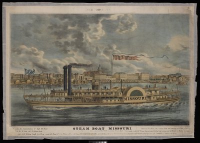 New Orleans. Stoomboot Missouri door Unknown artist