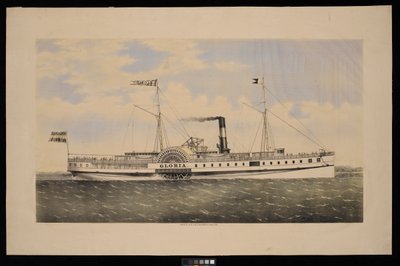 Paddle Steamer Gloria door Unknown artist