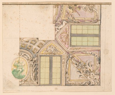 Geschilderd plafond van een kapel door Unknown artist