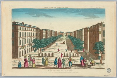 Kijkdoos, Vue du Cours de Marseilles, No. 25 door Unknown artist