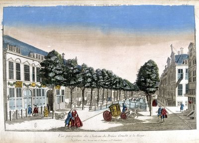 Perspectief van Den Haag: de kanalen en het kasteel van Prins Gracht - Optisch door Unknown artist