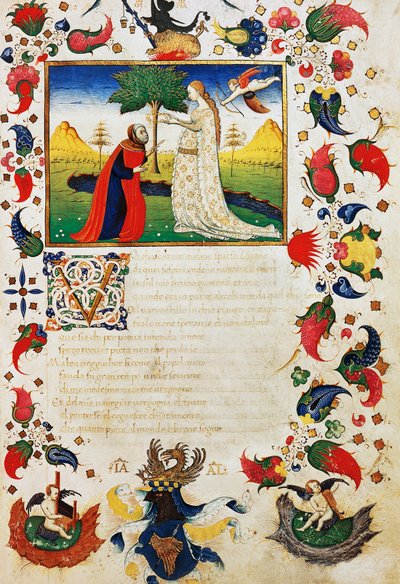 Petrarca geraakt door Cupido