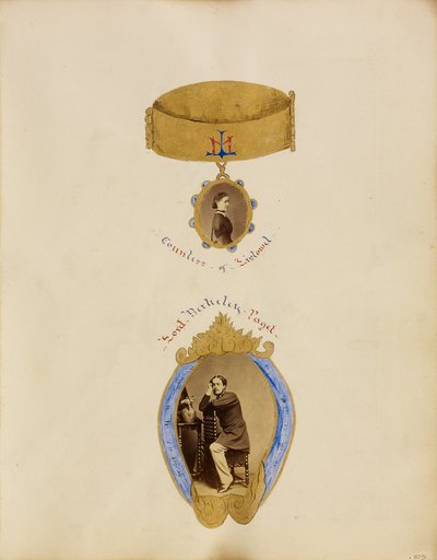 [Fotocollage met portretten van de gravin van Listowel en Lord Berkeley Paget]. door Unknown artist
