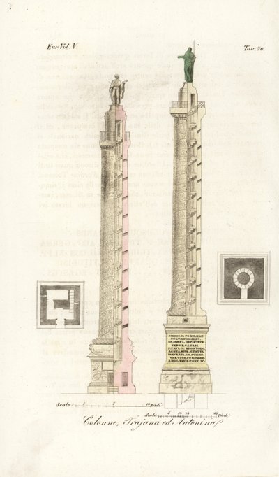 Plan en elevatie van Trajanus