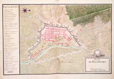 Plan van Rochefort door Unknown artist