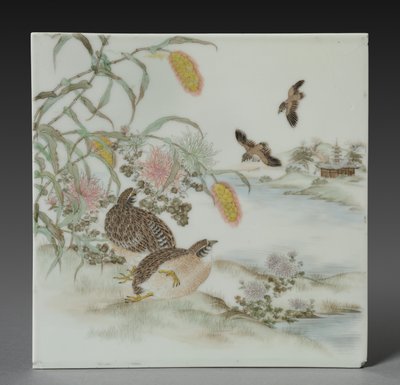 Plaquette met Kwartel door Unknown artist