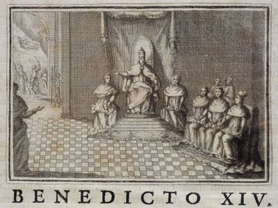 Paus Benedictus XIV (1740-1758) in "Annals of the Order of Preachers" door Thomas-Marie Mamachi, Rome door Unknown artist