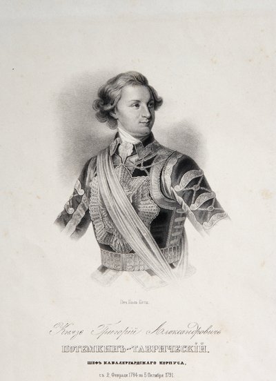 Portret van Grigori Aleksandrovitch Potemkine door Unknown artist