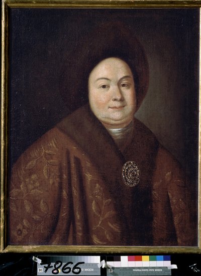 Portret van tsarina Eudoxia Feodorovna Lopukhina, de vrouw van tsaar Peter I van Rusland door Unknown artist