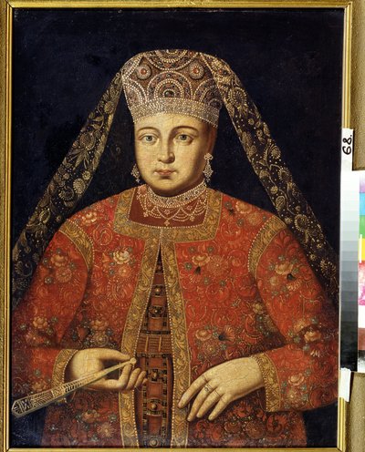 Portret van tsarina Marfa Matveyevna (1664-1715) door Unknown artist