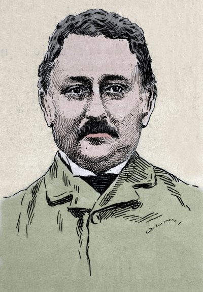 Portret van Cecil John Rhodes, Britse zakenman en koloniaal bestuurder. door Unknown artist
