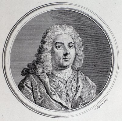 Portret van Georg Friedrich Handel (gravure) door Unknown artist