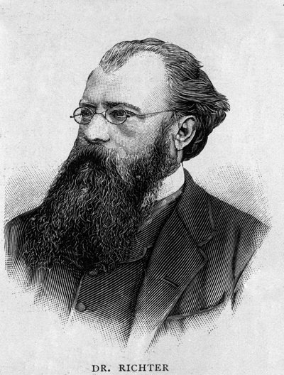 Portret van de Duitse dirigent Hans Richter (1843 - 1916). door Unknown artist