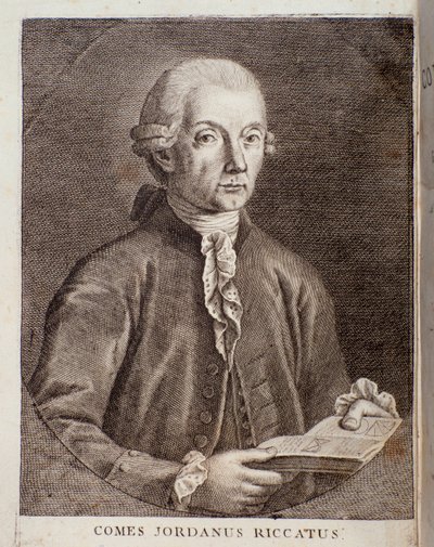 Portret van Giordano Riccati (gravure) door Unknown artist