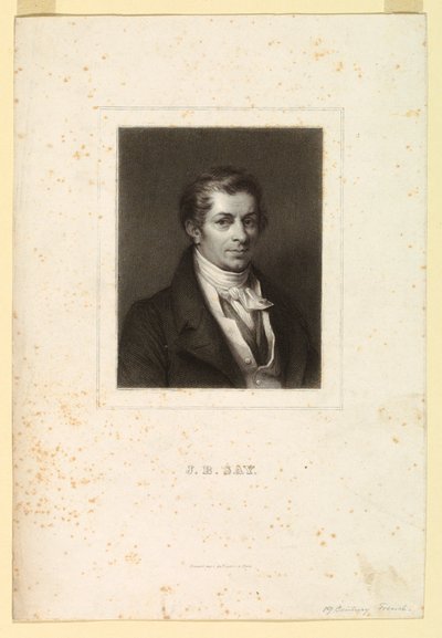 Portret van J.B. Say door Unknown artist