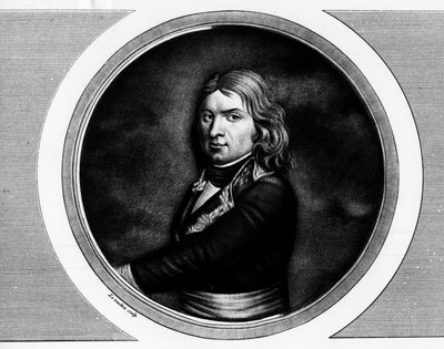 Portret van Jean Etienne Championet, Franse generaal (1762-1800). Gravure in 