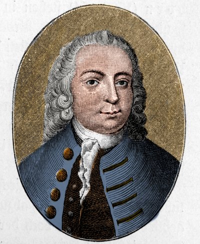 Portret van Johann Christian Gunther. Duitse dichter (1695 - 1723). Gravure door Unknown artist