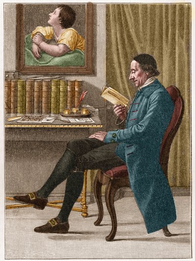 Portret van Johann Kaspar Lavater (1741-1801), Zwitserse theoloog en Duitstalige schrijver bekend om zijn werk over fysiognomie. door Unknown artist