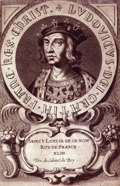 Portret van Lodewijk IX of Sint Lodewijk (1214 - 1270). door Unknown artist
