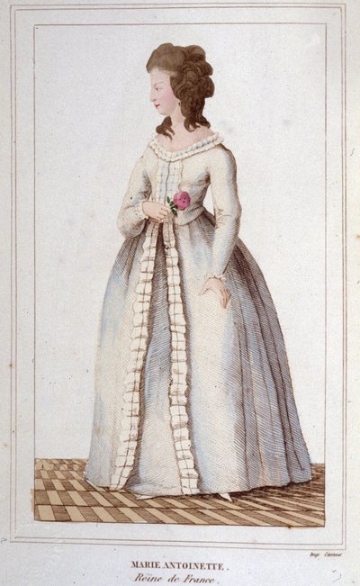 Portret van Marie Antoinette (1755-1793) (gravure 1830) door Unknown artist