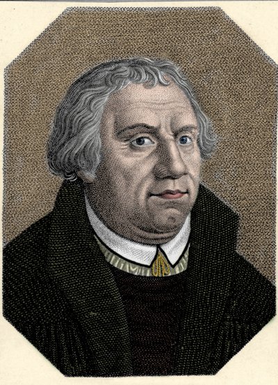 Portret van Maarten Luther (1483-1546) Duitse religieuze hervormer door Unknown artist