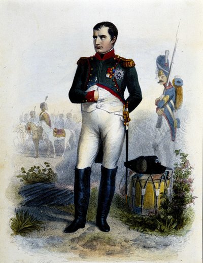Portret van Napoleon I. Gravure uit de 19e eeuw door Unknown artist