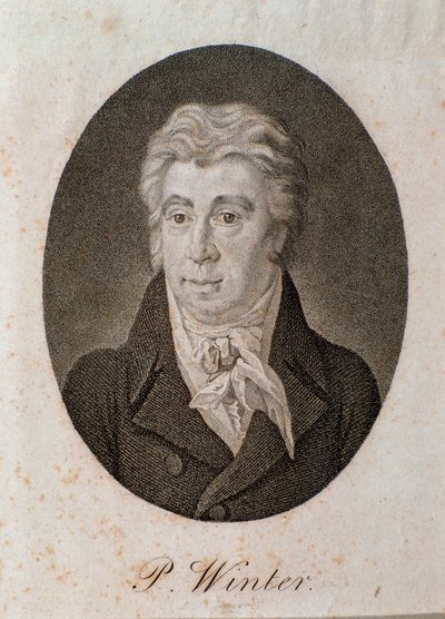 Portret van Peter Winter (gravure) door Unknown artist