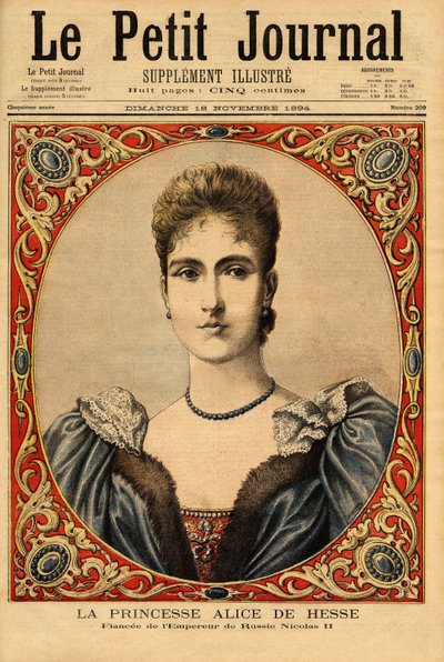 Portret van Prinses Alix van Hessen (of Alexandra van Hessen Darmstadt) door Unknown artist
