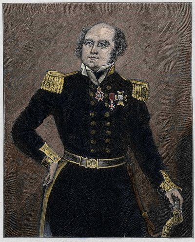 Portret van Sir John Franklin (1786-1847) marineofficier en Britse ontdekkingsreiziger. door Unknown artist