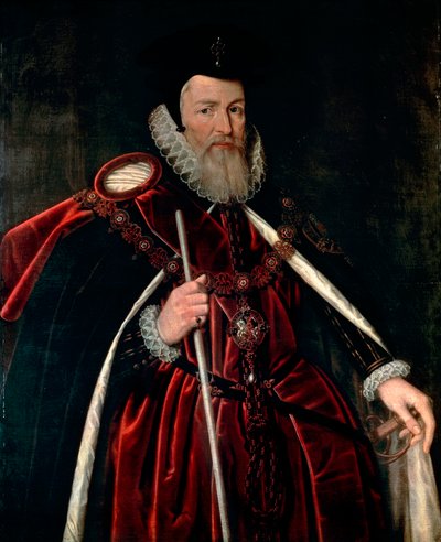 Portret van William Cecil Baron Burghley door Unknown artist