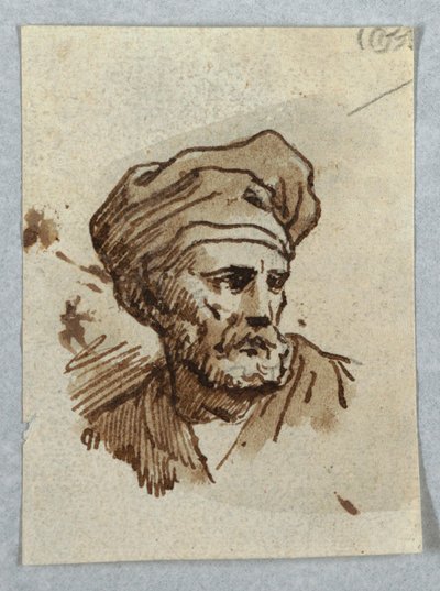 Portret van een Man met Pet door Unknown artist