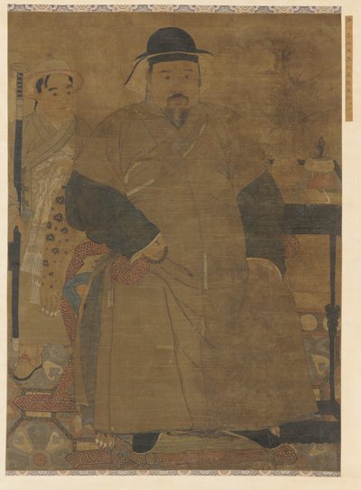 Portret van een man en zijn dienaar door Unknown artist