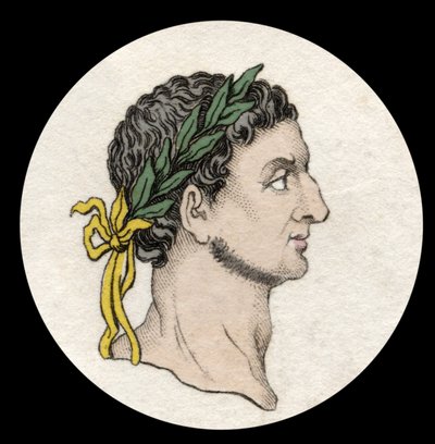 Portret van de Romeinse keizer Otho (Marcus Otho Caesar Augustus) (32-69) (19e-eeuwse gravure) door Unknown artist
