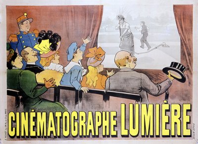 Poster voor de cinematograaf van de gebroeders Lumière voor de film 