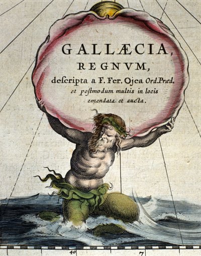 Representatie van triton, legendarisch wezen half mens half vis. (detail) door Unknown artist