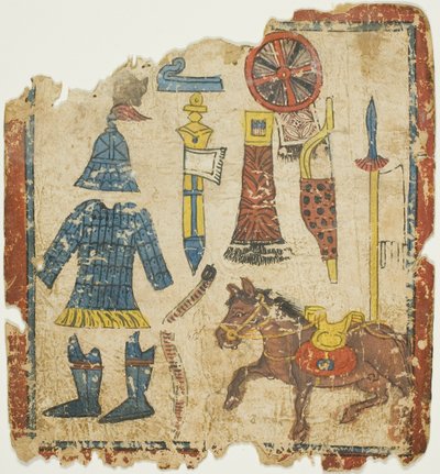 Rituele voorwerpen, uit een set inwijdingskaarten (Tsakali) door Unknown artist