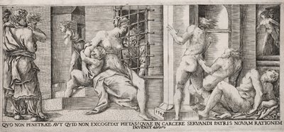 Romeinse Liefdadigheid door Unknown artist