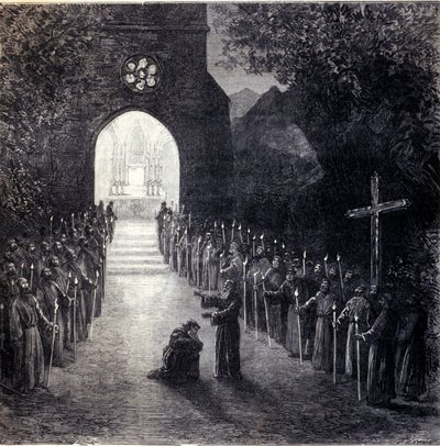 Scenografie voor de laatste scène van Act II voor de opera 