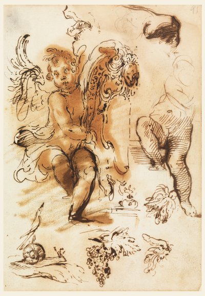 Blad uit schetsboek door Unknown artist