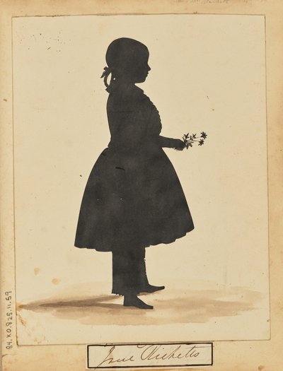 [Silhouet van een meisje]. door Unknown artist