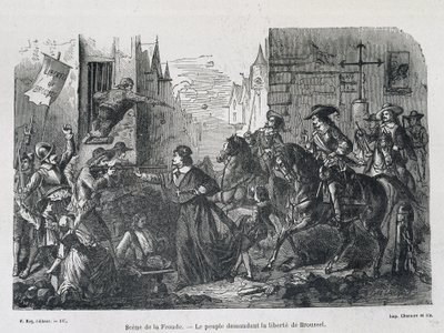 Sling Scene - Het volk roept om de vrijheid van Brousel in 1648 door Unknown artist