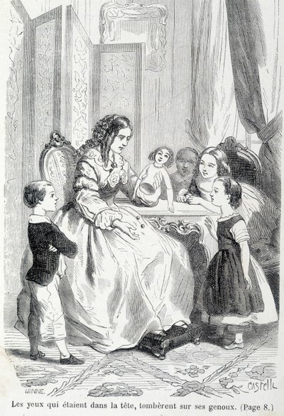 Sophie en de gebroken pop - in "De tegenslagen van Sophie" door de Gravin van Ségur, Hachette door Unknown artist