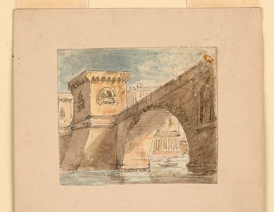 Toneelontwerp, Brug over Water door Unknown artist