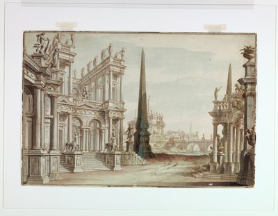 Toneelontwerp, Fantasie van Rome met de Castel Sant 