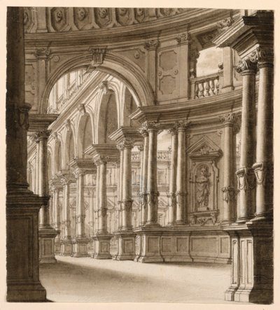 Toneelontwerp, Interieur van Renaissance Portiek door Unknown artist