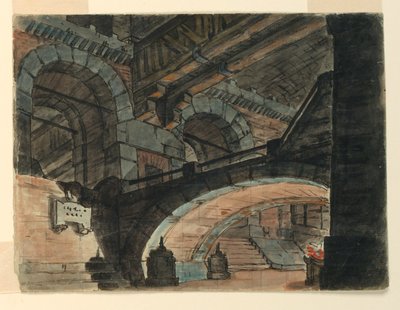 Decorontwerp, Interieur van een gevangenis door Unknown artist